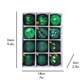 thumbnail image 3 of 12pcs Christmas Baubles - Hanging Xmas Ornaments for Christmas Tree Decoration, Colorful Festive Decor for Holiday Party, Home, Living Room, Mantel & Office to Boost Christmas Vibe, Green, 3 of 9