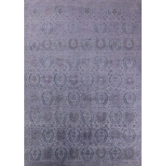 Ahgly Company Indoor Rectangle Mid-Century Modern Lavender Purple Oriental Area Rugs, 2' x 4'