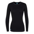 thumbnail image 3 of Adar Womens Comfort Long Sleeve Fitted T-Shirt Underscrub Tee- 3400 - Black - 3X, 3 of 7