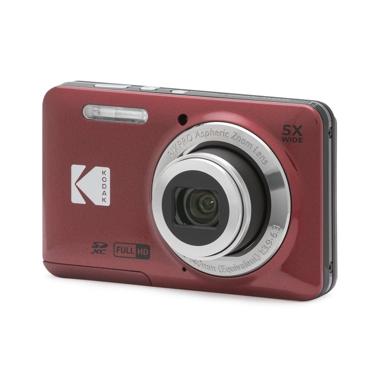 Kodak PIXPRO FZ55 Easy Point & Shoot Digital Camera Bundle (Red) +