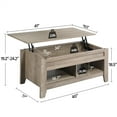 Yaheetech Lift Top Coffee Table with Hidden Storage, Open Shelf, Easy ...