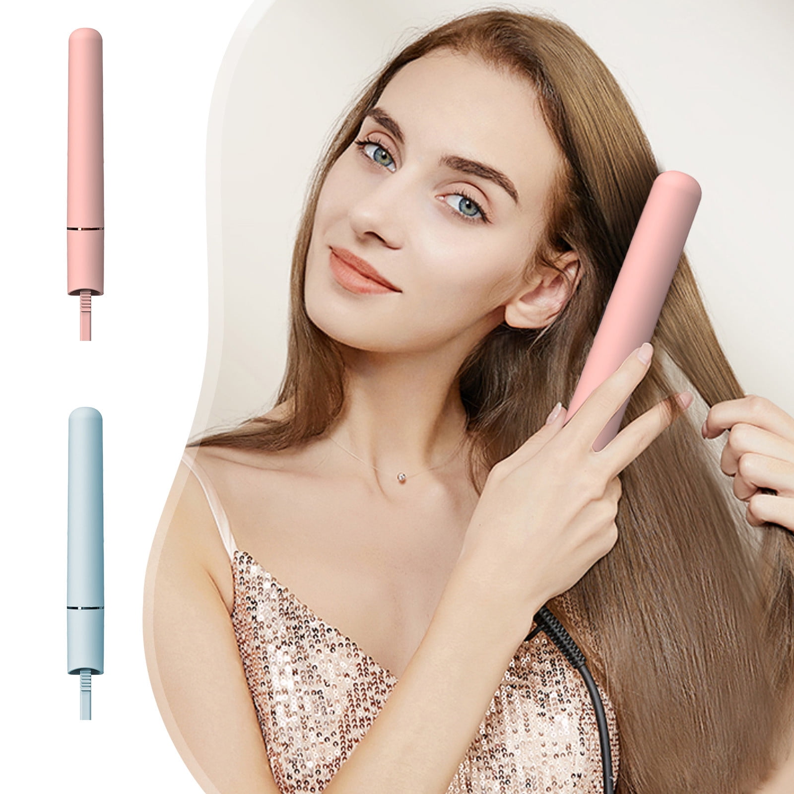 Iumwxz Coffee Mug Natural Curls, Hair Curler, Curling Wand,Negative Hair Straightener without Damaging Hair Curls,Fast Heating Crimper Wand Curler In All Hair Type Pink Plastic Today Discount