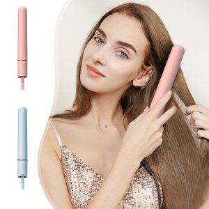 Iumwxz Coffee Mug Natural Curls, Hair Curler, Curling Wand,Negative Hair Straightener without Damaging Hair Curls,Fast Heating Crimper Wand Curler In All Hair Type Pink Plastic Today Discount