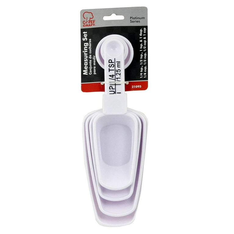 Pampered Chef Measuring Cups & Spoons Set 2257 - Durable Clear Plastic Design - Microwave-Safe