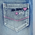 thumbnail image 5 of Peacolate 3-11T Little Girls Jumpsuit Children Bib Overalls Denim Strap Skirt Shorts Jeans Pants Colorful Tie-dye Shortalls Suspender,Star,7-8Years, 5 of 6
