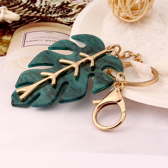 WRITWAA 1Pc Hanging Leaf Pendant Keychain Perfect Bag Or Car Decoration Gift Accessory