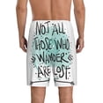 thumbnail image 2 of Balery Not All Who Wander Are Lost1 Men's Cotton Knit Pajama Shorts Waistband & Pockets,Short Pajama Pants-XX-Large, 2 of 8