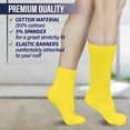 thumbnail image 4 of MDR Lightweight Cotton Slouch Socks For Women and Men 1 Pair Size 9 to 11 (Yellow), 4 of 7