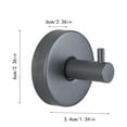 thumbnail image 2 of 2Pcs Strong Suction Cup Hooks Wall Mounted Stainless Steel Waterproof Reusable Hanger No Drilling Removable for Bathroom Kitchen Towel Home Organizer, 2 of 2