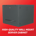 thumbnail image 6 of Networx 9U Wall Mount Cabinet - 201 Series, 24" Deep, Heavy-Duty Network Rack, Lockable & Ventilated, Flat-Packed for Easy Setup, 6 of 7
