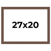 27x20 Frame Brown Farmhouse Solid Wood Picture Frame Width 1.5 Inches | Interior Frame Depth 0.5