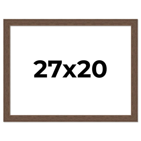 27x20 Frame Brown Farmhouse Solid Wood Picture Frame Width 1.5 Inches | Interior Frame Depth 0.5