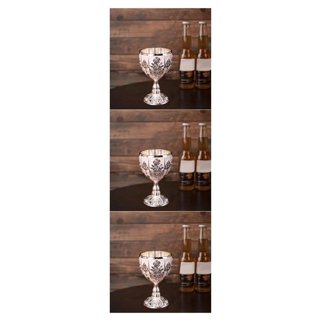 Wosthever Exquisita copa de vino Copa de cristal en relieve para conocedores de vino Vasos sofisticados Calabaza rosa plateada Type1 NO1