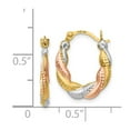 thumbnail image 3 of 14K Two-Tone Gold Earring Shrimp Creole Women'S 17 mm 13, 3 of 3