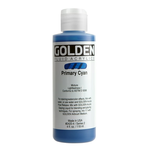 Golden� Fluid Acrylic, 4 oz., Primary Cyan