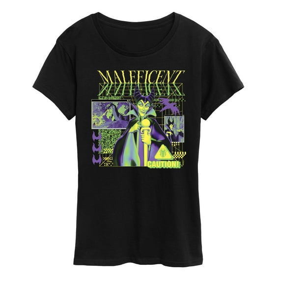 Disney Villians - Maleficent Vapor Wave - Women's Short Sleeve Graphic T-Shirt