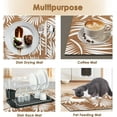 thumbnail image 2 of Coffee Mat for Countertops, Summer Leaves Vintage Brown Dish Drying Mat 2 Pcs for Kitchen Coffee Bar Accessories, Coffee Maker Espresso Machine Dish Rack Hide Stain Rubber Backed 12x19in, 2 of 6