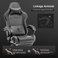 thumbnail image 4 of GTPLAYER PRO Gaming Chair with Footrest, Dual Bluetooth 5.1 Speakers PU leather Recliner, Gray, 4 of 7