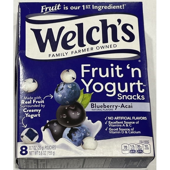 Welch's Blueberry-Acai Fruit 'n' Yogurt Snacks (Pack of 3)