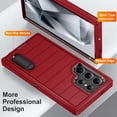 thumbnail image 5 of Decase for Samsung Galaxy S24 Ultra,Hybrid Protective Case [Hard PC + Soft TPU] Cover with Hidden Kickstand,Military Grade Shockproof Phone Case for Galaxy S24 Ultra,Red+Black, 5 of 9