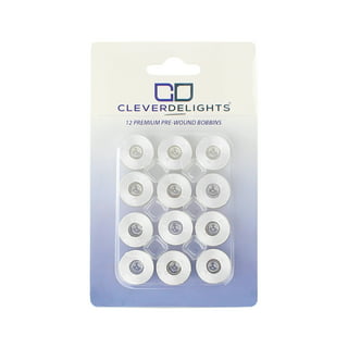 CleverDelights Plastic Spools - 2 3/8 x 2 3/8 - Black - 10 Pack