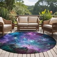 thumbnail image 4 of Round Rugs 6 Ft, Purple Ombre Starry Night Non Slip Area Rugs for Kitchen Bedroom Entryway, Modern Abstract Art Washable Carpet Runner Rug Floor Mats for Bedroom Home Decor, 4 of 8