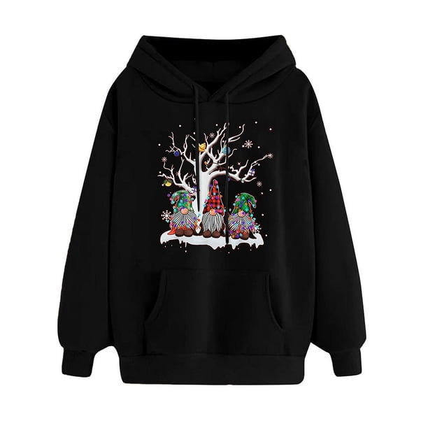 Sudaderas Navideñas Mujer Sudadera Suelta de Manga Larga Calabaza Sudadera Con Capucha Sudadera Blusa Odeerbi ODB121579