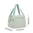 thumbnail image 3 of Bolso tote informal para mujer, ideal para el trabajo, los desplazamientos o para llevar el almuerzo | Bolso de mano ligero de tela con bolsillo frontal con cremallera, 3 of 6