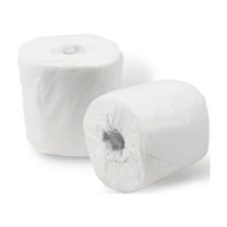 SSBM 500 Sheets/Roll Standard Bath Tissue White 2 Ply Comfort Soft Absorbent Toilet Paper 96 Rolls/Case
