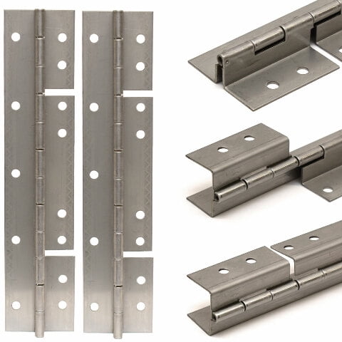 Tracker Boat Dual Offset Hinges | 2 5/8 x 12 Inch Aluminum (Pair)