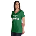 thumbnail image 4 of Inkmeso Vaccinated And Ready To Cruise Funny Pro-Vaccine V-Neck T-shirt For Womens, 4 of 8