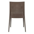 thumbnail image 6 of LeisureMod Weave Mace Set of 2 Indoor Outdoor Dining Chairs in Brown - Modern Woven Design for Patio, Garden, and Dining Room, 6 of 9