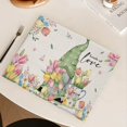 thumbnail image 4 of Kaireo Rabbit Placemat – Easter Meal Mat, Fabric Linen Printed with Easter Eggs, Spring Flowers & Dwarf Fragrant Flower, Insulation Dining Table Cloth, Perfect for Easter Tableware, 4 of 9