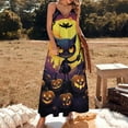 thumbnail image 2 of Halloween Scary Night Full Moon Sleeveless Dress for Women Clothing Female Women's Summer Skirt, 2 of 7