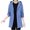 Blue, variant on Fesfesfes Hoodie Coat for Women Pocket Quilted Coat Jacket Winter Long Sleeve Hooded Zipper Solid Outerwear Sale Items