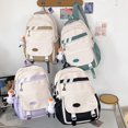 thumbnail image 1 of Mochila Escolar con Bloques de Color, Deportiva, para Niños, Adolescentes, Estudiantes de Secundaria, 1 of 6