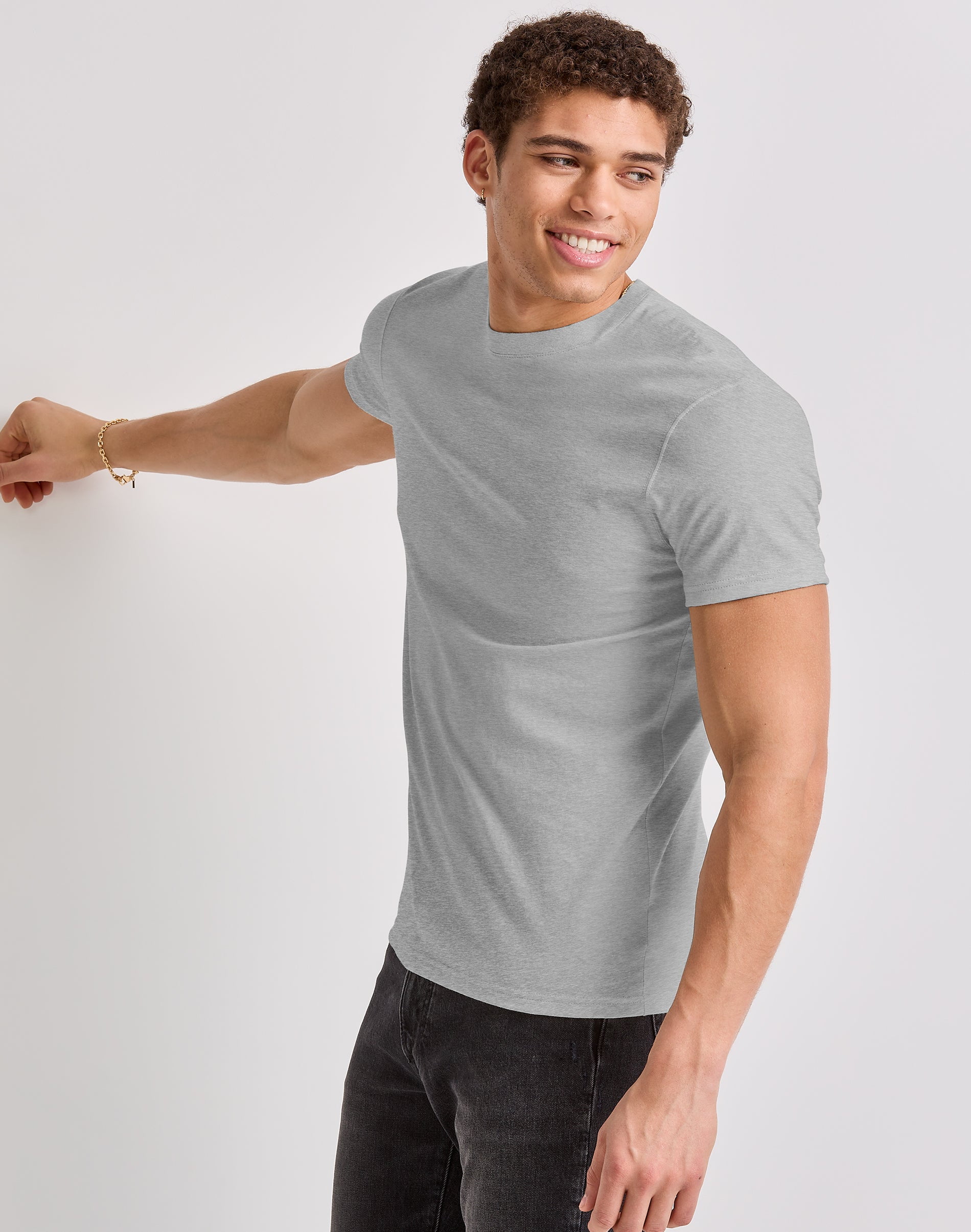 Hanes Originals Men's T-Shirt Short Sleeve Tri-Blend Crewneck Modern Fit