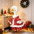 thumbnail image 4 of AZXY Christmas Porch Goose Outfit, 23" Fade‑Proof Wear for Porch Goose, Goose Clothes for Cement Goose, Goose Clothing for Goose Statue,Winter Xmas Decor for Yard Lawn Front Porch Patio Garden, 4 of 8