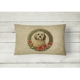 thumbnail image 4 of Havanese Christmas Flowers Throw Pillow 12 in x 16 in, 4 of 4