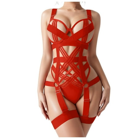 Xuewenshw Women s Lingerie Corset Lingerie for Women Sexy Pajamas Sheer Lingerie WomenS Lingerie Crotchless Body Suits for Women