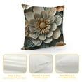 thumbnail image 4 of Shiartex  Decorative Pillowcase Cute White, Orange, and Yellow Flower Design Satin Throw Pillow Covers Colorful Shabby Flowers Throw Pillows Cushion Case for Sofa Couch Zippered, 4 of 5