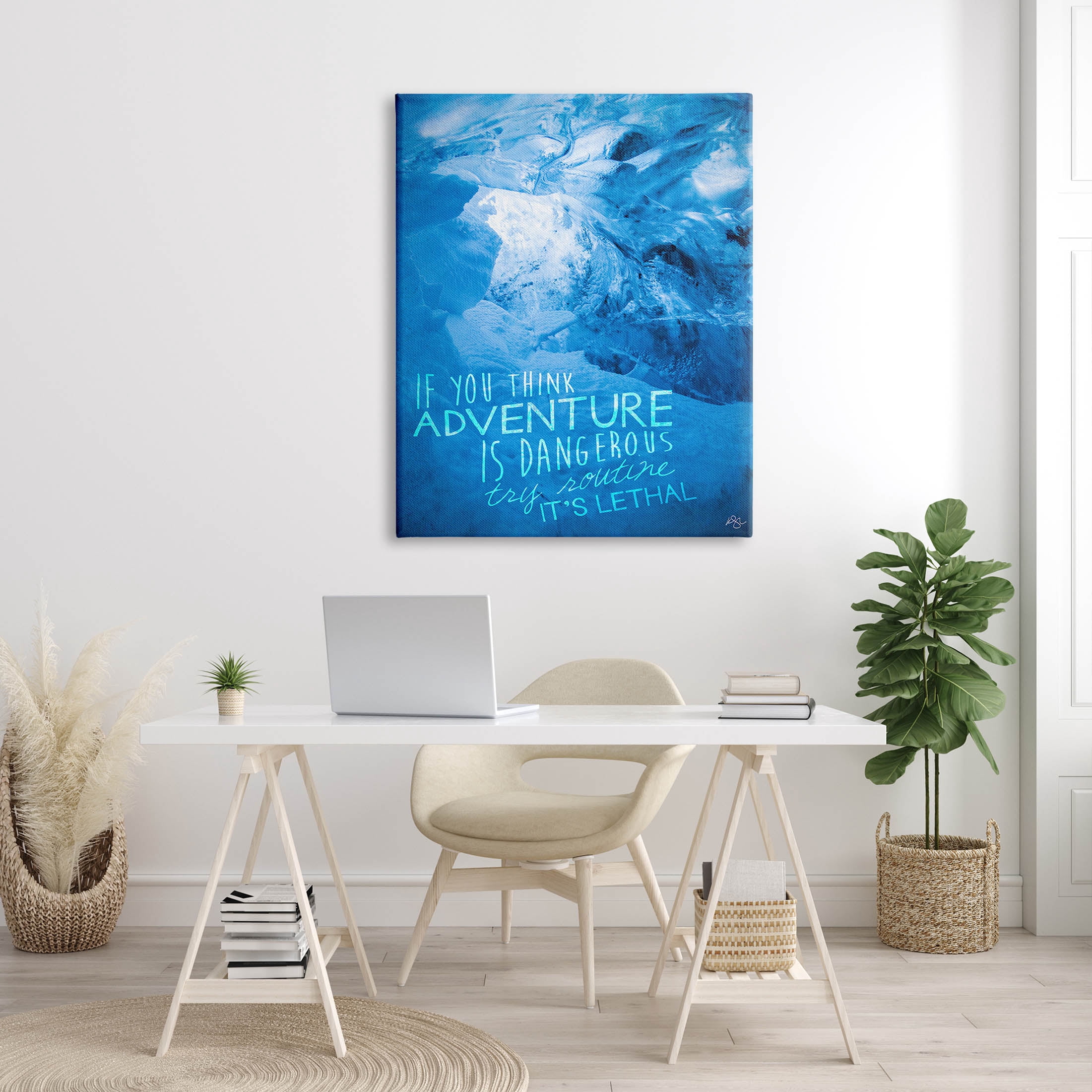 Stupell Industries Routine Is Lethal Phrase Graphic Art Gallery Wrapped Canvas Print Wall Art, Design by K. Kaufman