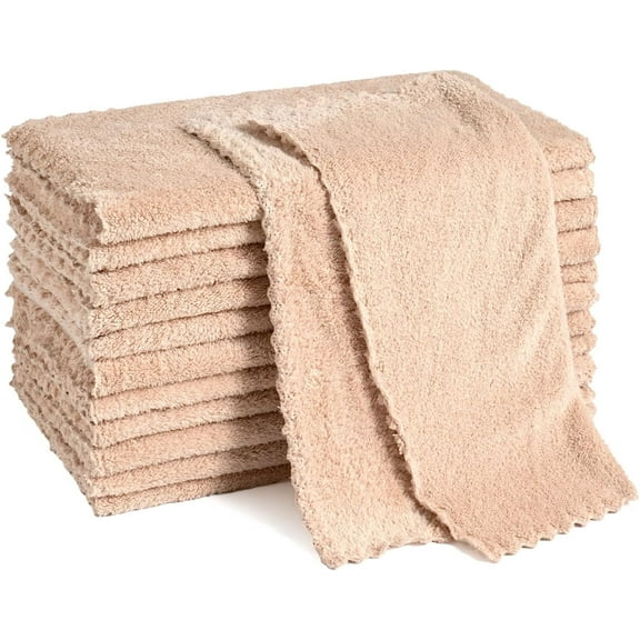 12 Pack Cleaning Cloth,Ultra Soft Absorbent Quick Drying Microfiber Cleaning rags,No scratches,Reusable,Washable,Lint Free Cleaning Towels for Kitchen,Window,Glass,car,11.8"×11.8",(Multicolor)