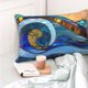 thumbnail image 4 of Fotbe Stained Glass Ocean Wave Funda de Almohada Decorativa Estilo Occidental, Lujo en Algodón, Fundas para Almohadas King, Cojín Estampado para Decoración del Hogar-20"x30", 4 of 6