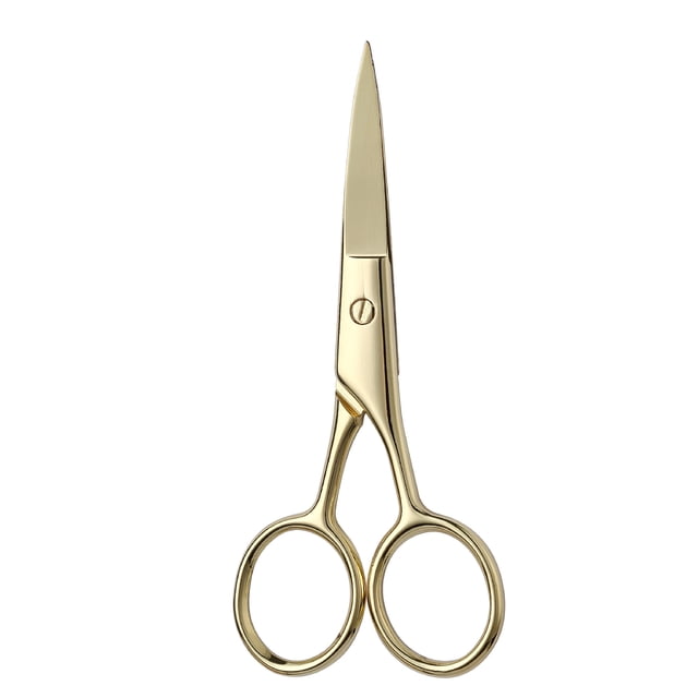 Tijeras pequeñas de acero inoxidable con hilo bordado, tijeras de belleza, herramientas de maquillaje, tijeras para cejas, tijeras para el vello de la nariz, tijeras para barba