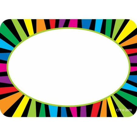 creative teaching press name tags rainbow stripes pack