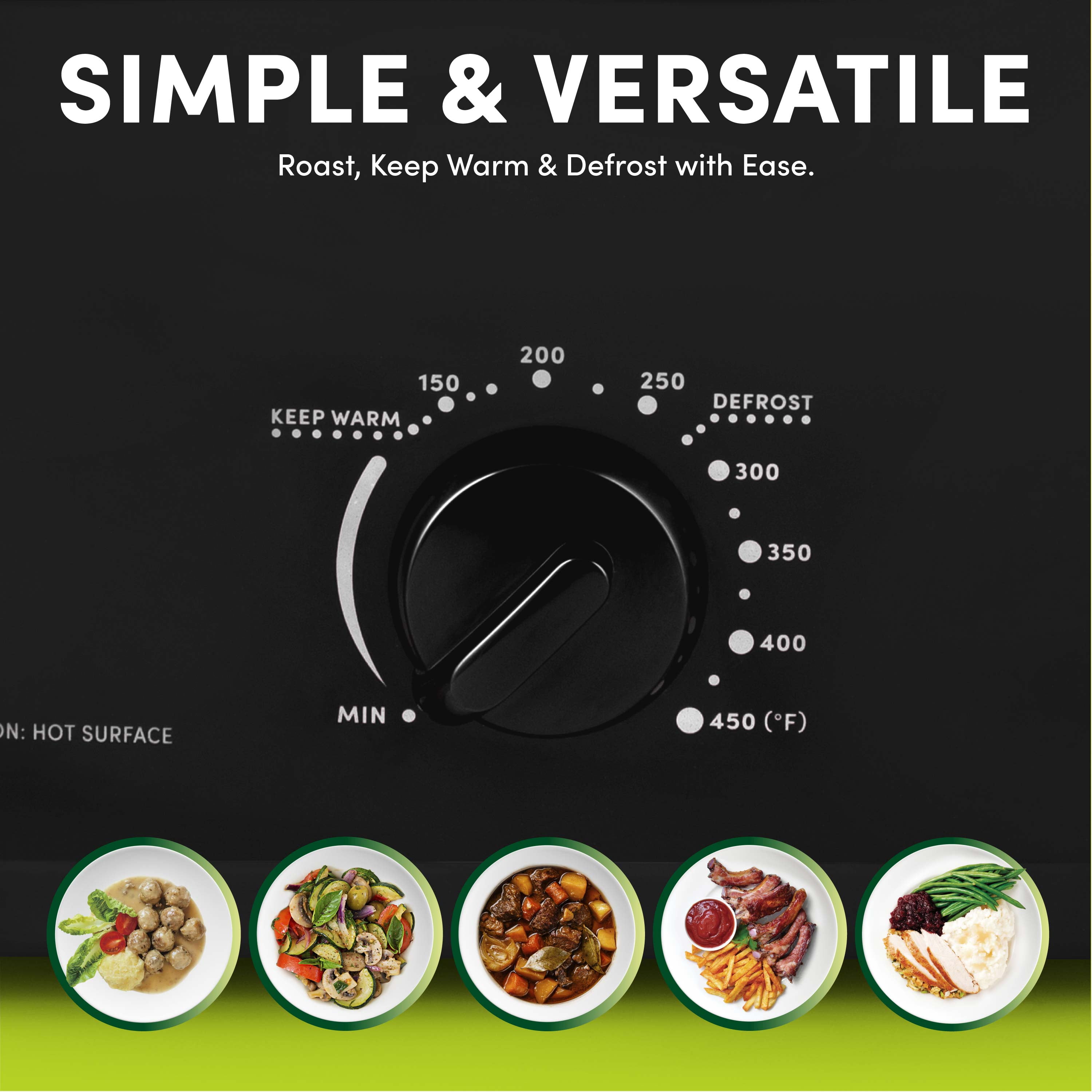 (3 pack) Aroma® 18Qt. Electric Roaster Oven with High Dome Lid, 8X Bonded Granite Enamel, New-Black (ART-718BH)