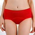 thumbnail image 2 of AWZXDE Women Menstrual Cycle Panties Side Leakproof Lengthened Triangle Comfortable Solid Color Sanitary Underwear Womens Underwear Red, 2 of 5