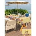thumbnail image 4 of Easter Bunny Outdoor Tablecloth - 54x80 Inch Rectangle Dining Table Cover, Spring Floral Vintage Botanical Rabbits Yellow Waterproof Outdoor Table Cloth with Umbrella Hole & Zipper for Picnic/Patio, 4 of 7