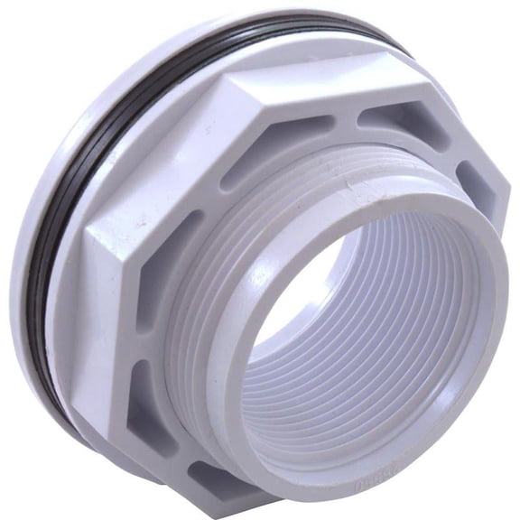 Custom 25550-000-000 1.5" FPT 2.375" HS 3.5" FD Wall Fitting with Nut, White